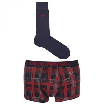 Emporio Armani Set de Regalo para Hombre: Boxers y Calcetines Redondo