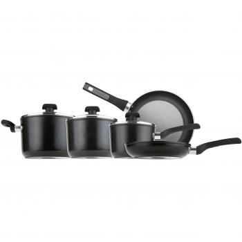 Prestige DuraForge Aluminum Pot & Pan Collection, 5‑Piece, Black