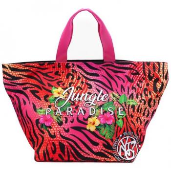 Ynot? Borsa mare Jungle Paradise Fuxia