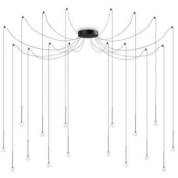 Éclairage Suspendu Lucciola 16 Lumières LED Noir