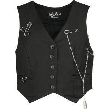 Rockabilly Hell Bunny Gilet Rebellion Noir
