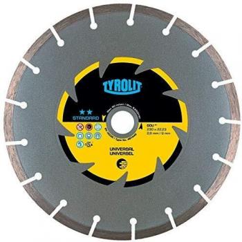 Disco diamantato Tyrolit D.230mm per trapano 22,23mm spessore 7mm