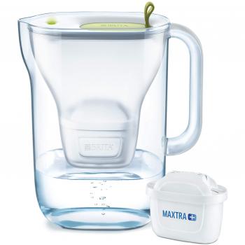 BRITA fill&enjoy Style Water Filter Jug 2.4L, White-Soft Lime
