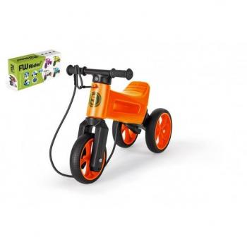 Odrážedlo Funny Wheels Rider SuperSport oranžové 2v1 + popruh, výška sedla 28/30 cm, nosnost 25 kg, vhodné od 18 měsíců, dodáváno v