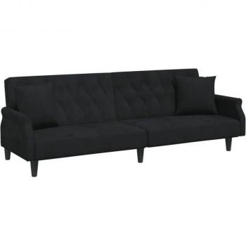 Sofá cama terciopelo gris claro