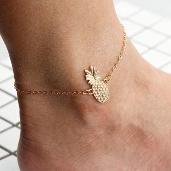 Gold and Silver Multilayer Anklets with Moon and Star Shell Bells