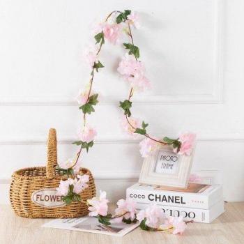 220CM Faux Cherry Blossom Vine