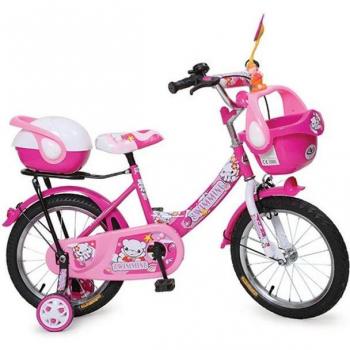 12 Zoll Kinderfahrrad in Rosa mit Stützrädern