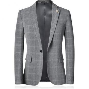 Chaqueta de ocio a cuadros para hombre