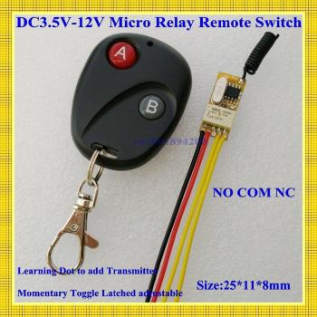 Transmisor y receptor micro para mini relé interruptor 3V-12V