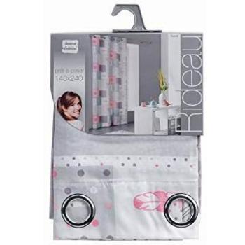 Bedruckte Microfaser Gardine, Modell Scandi, 140x240cm