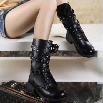 Bottes à lacets tendance pour femmes