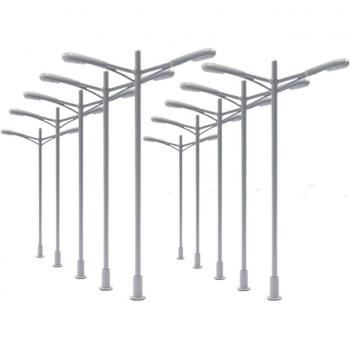 Juego de 10 Kits de Construcción de Farolas Ferroviarias, Escala HO 7,5 cm, 12V, Modelo L053