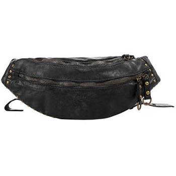 X‑Zone Cross‑Bag – schwarz, Made in Italy, echtes Leder
