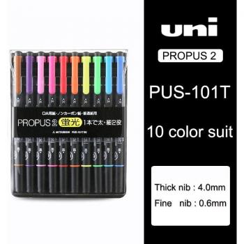 UNI Doppelmarker 10 Farben