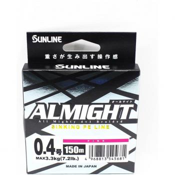 Sunline X4 150m P.E Line 7.2lb Pink