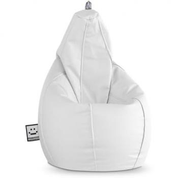 Puff Pera XXL Polipiel Exterior Blanco Happers