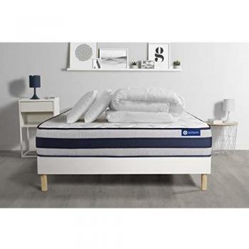 Ensemble Sommiers + Matelas Actilatex Ergo 140x200 cm – 24 cm, Confort Ferme + Sommier Kit