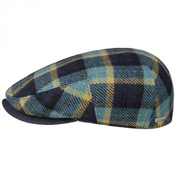 Kent Genola Blue Wool Check Cap