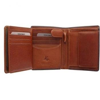 Waldorf Visconti Torino Cartera Bi‑pliegue Marrón/Canela