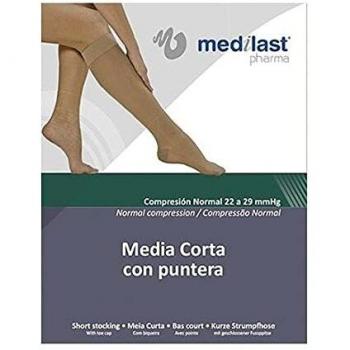 Medilast Short Compression Stockings with Toe, Black, Size Medium