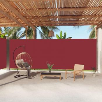 Abri Latéral Rétractable Rouge 220x1000 Cm