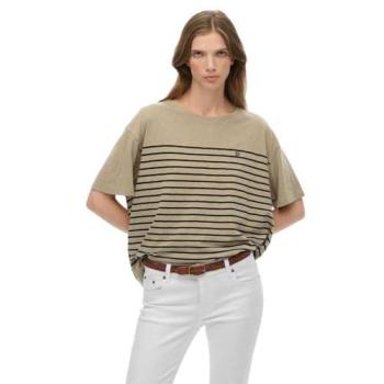 Black‑White Striped Drop‑Shoulder Top for Women – Superdry Studio