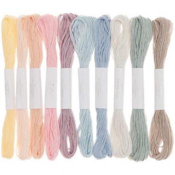 Rico Design Stickgarn Set Pastell – 10er‑Auswahl