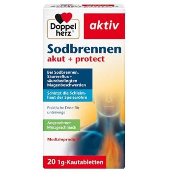 DOPPELHERZ Sodbrennen akut+protect Kautabletten 20 St