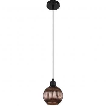 Lampada a sospensione in vetro bronzo Zumba Ø 15 cm