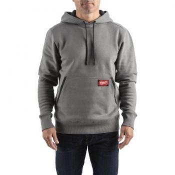 Grauer Kapuzenpullover für die Arbeit WHMWGR-L – Langarm, L