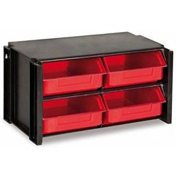 Estante Clasif 160x170x80mm 04 Cajones Abs Ne/ro Tayg