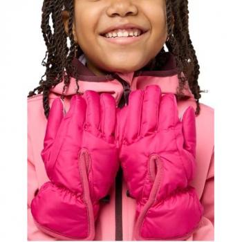 Guanti Jack Wolfskin Easy Entry Rosso e Fucsia