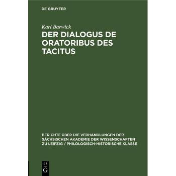 Der Dialogus de oratoribus des Tacitus