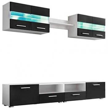 Contemporary 5-Piece TV Wall Unit with LED Lighting