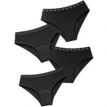 Ensemble FreeU Sous-vêtements Menstruels Débutantes Noir L