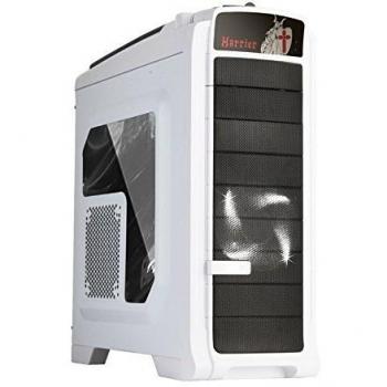 Cassa Gaming iTek Harrier 01 ITGCH01 Tower Mediazione, Bianco, con 2xUSB 3.0