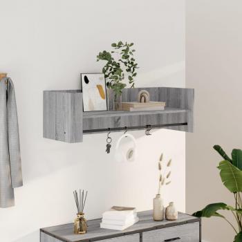 Grey Sonoma 100x35x30.5 cm Wall Shelf vidaXL