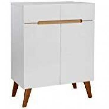 Buffet scandinave 80cm MELKA blanc et frêne