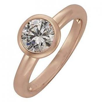 Sterlingsilber‑Ring ZEEME, vergoldet, mit weißen Zirkonia-Glanz – Größe 58