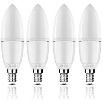 Yiizon 12W LED Kerzenlampe E14, entspricht 100W Glühlampe, 3000K Warmweiß, 1200lm, CRI>80, nicht dimmbar