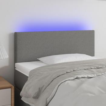 Cabecero con LED gris oscuro 80x5x78/88 cm