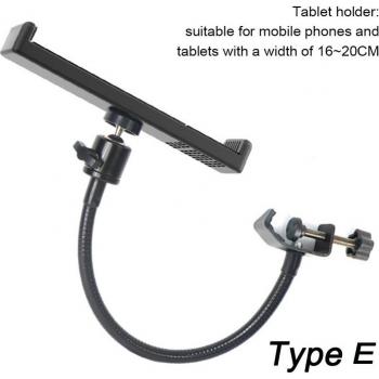 Universal Tablet and Phone Microphone Bracket with Adjustable Hose