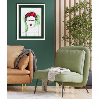 Einzigartiges Frida Kahlo Portrait – Bilderrahmen & Acrylglas