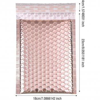 50PC Rose Gold Foam Mailers with Bubble Protection