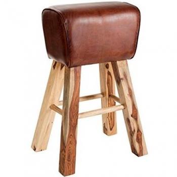 Tabouret de Gym J‑Line Cuir et Bois
