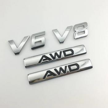 Décalcomanie Awd V6 V8 Noir Chrome