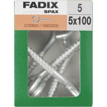 Zinkbeschichtete Klemmschraube, Set mit 5 Stück, 5x100mm, FADIX