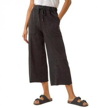 Culotte Jersey Noir avec Poches Roman