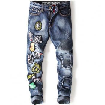 Men's Spring Slim Fit Biker Jeans